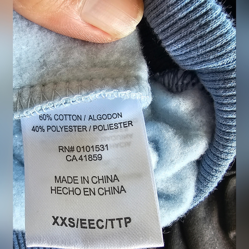 Strawberry Shortcake Cropped Fleece Graphic Sweatshirt -Striped Light Blue - Picture 11 of 12